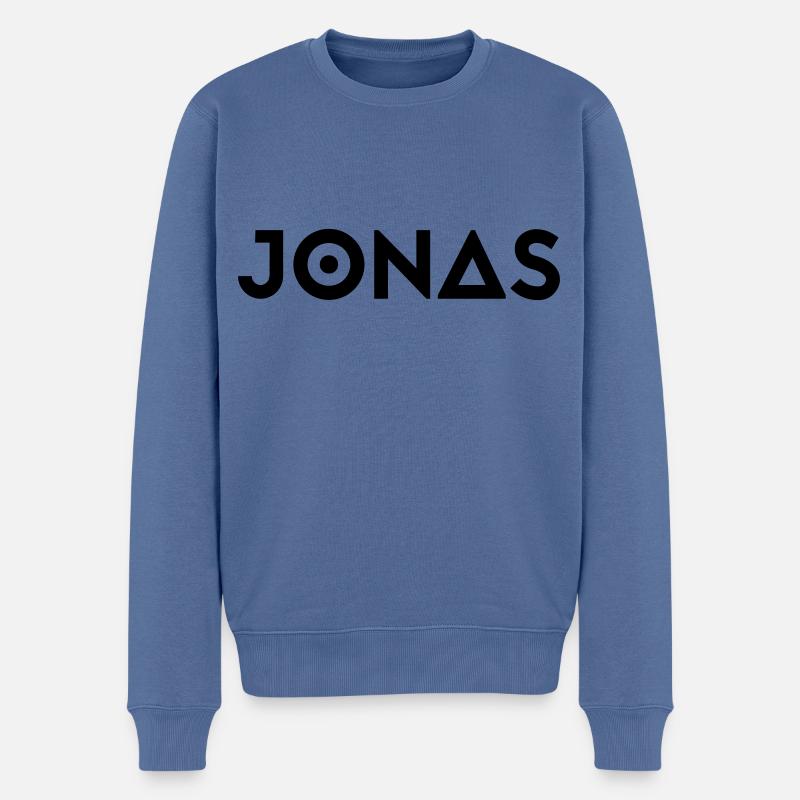 Vorname Jonas - Männer Premium Bio Pullover - Taubenblau