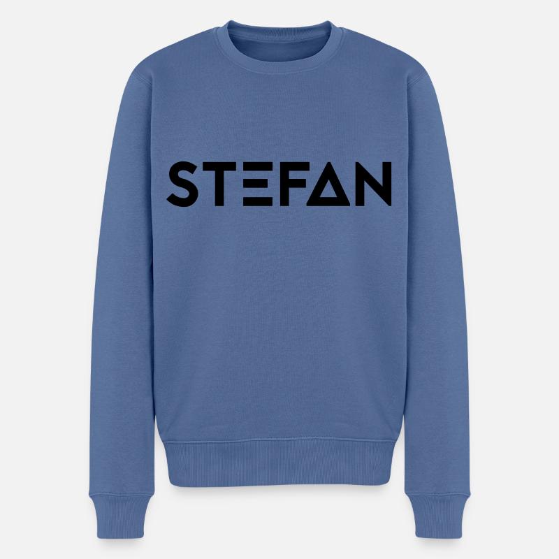 Vorname Stefan - Männer Premium Bio Pullover - Taubenblau