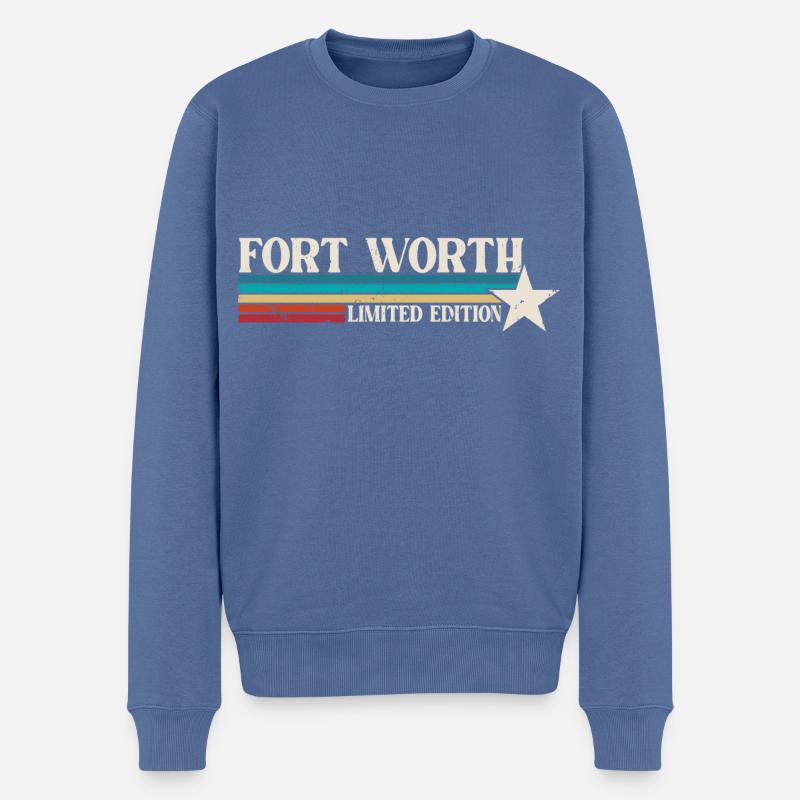 Fort Worth - Pull Premium bio Homme - bleu pigeon