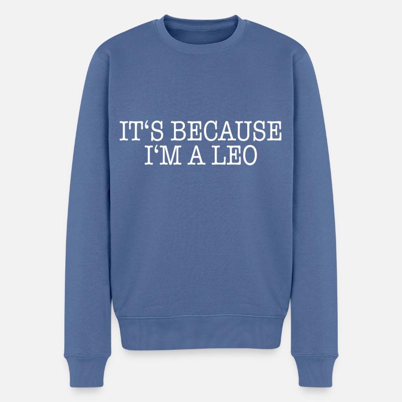 Sternzeichen Löwe - Männer Premium Bio Pullover - Taubenblau