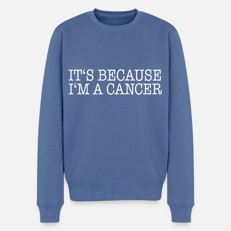 Sternzeichen Krebs - Männer Premium Bio Pullover - Taubenblau