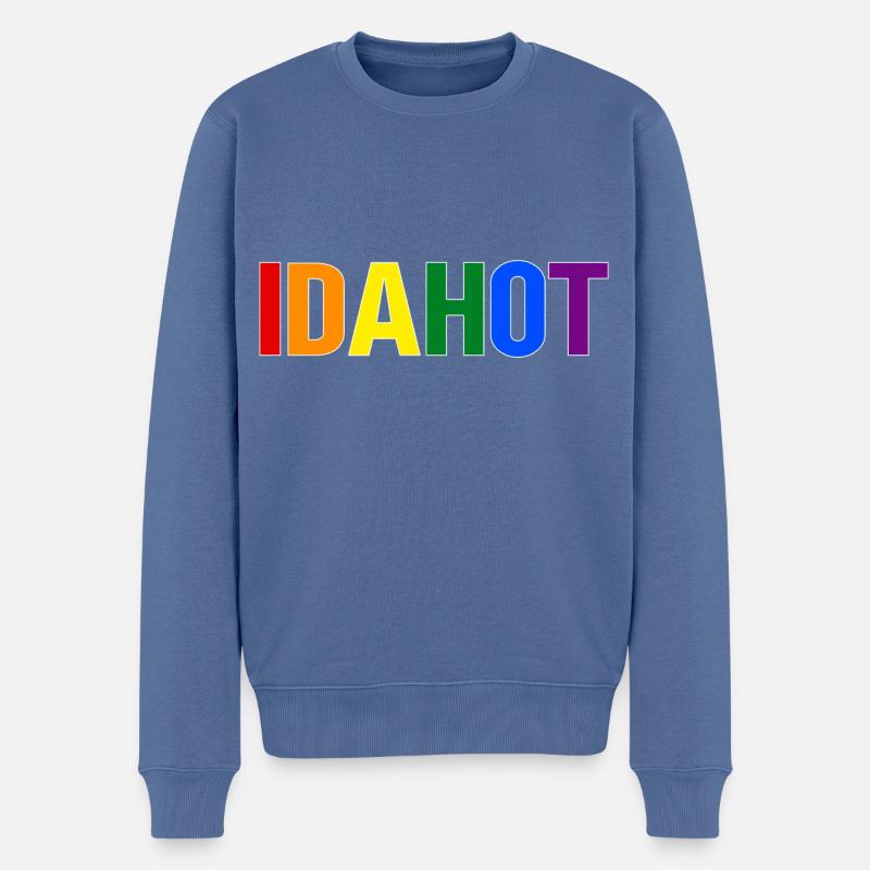LGBT - Männer Premium Bio Pullover - Taubenblau