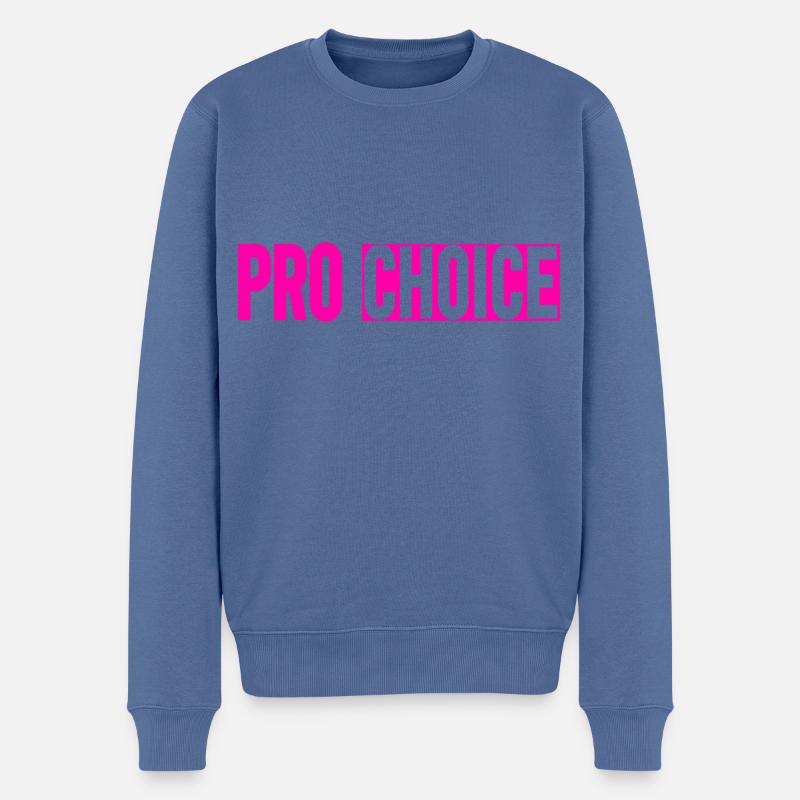 Pro Choice - Männer Premium Bio Pullover - Taubenblau