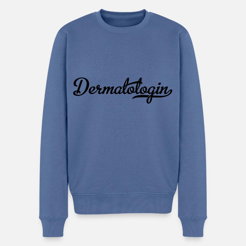 dermatologin - Männer Premium Bio Pullover - Taubenblau