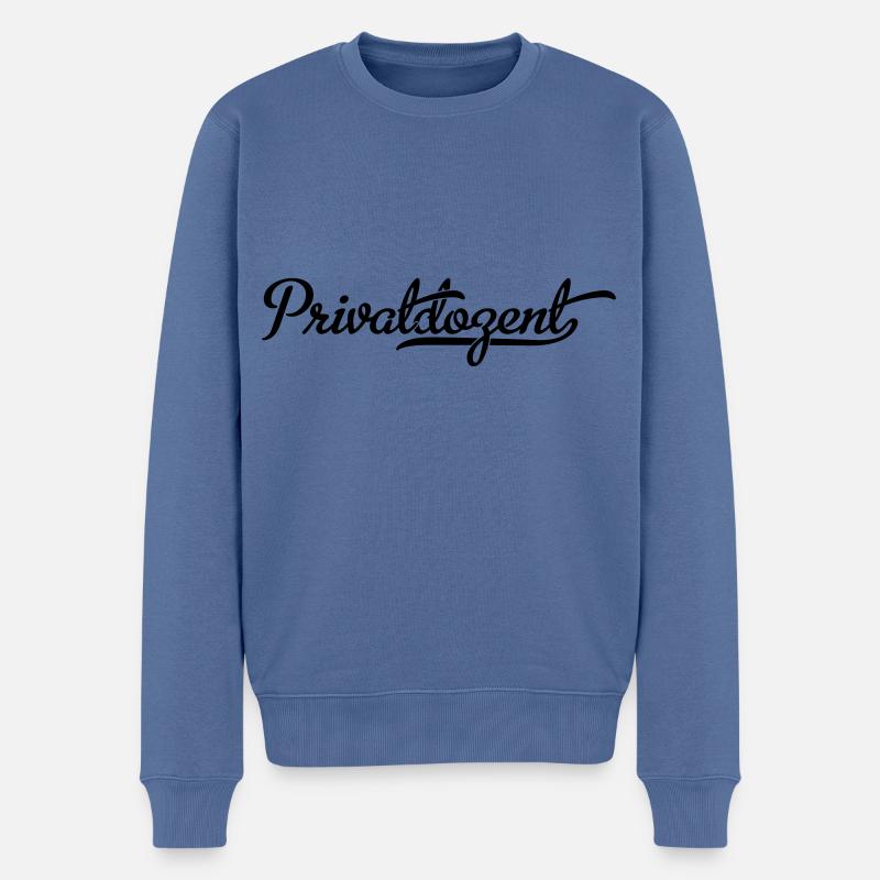 privatdozent - Männer Premium Bio Pullover - Taubenblau