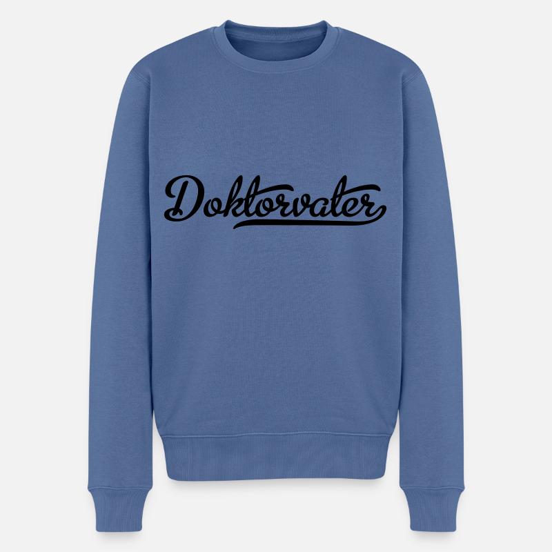 doktorvater - Männer Premium Bio Pullover - Taubenblau