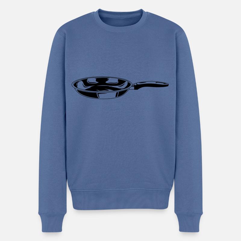braissons symbole cuire silhouette - Pull Premium bio Homme - bleu pigeon