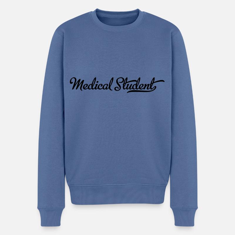medical student - Männer Premium Bio Pullover - Taubenblau