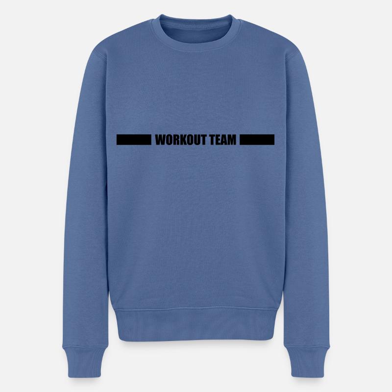 workout ligne d’équipe - Pull Premium bio Homme - bleu pigeon