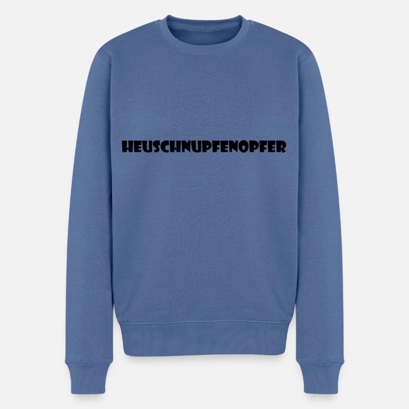 Heuschnupfenopfer - Männer Premium Bio Pullover - Taubenblau