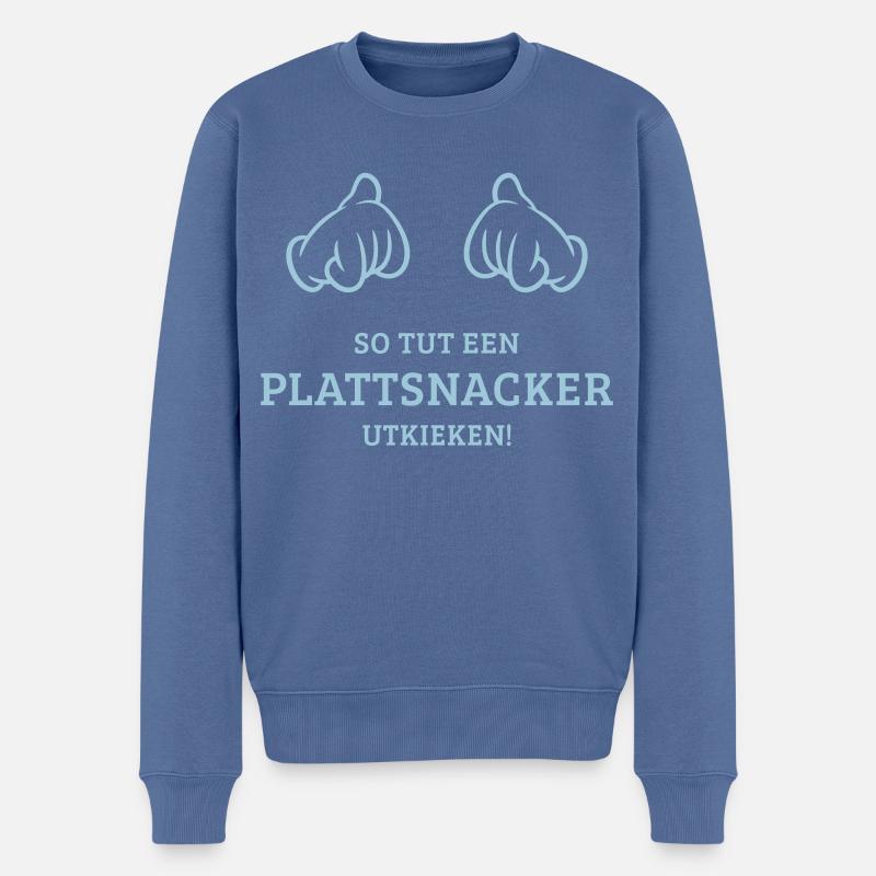 So Tut Een Plattsnacker Utkieken! Plattdeutsch 1C - Männer Premium Bio Pullover - Taubenblau