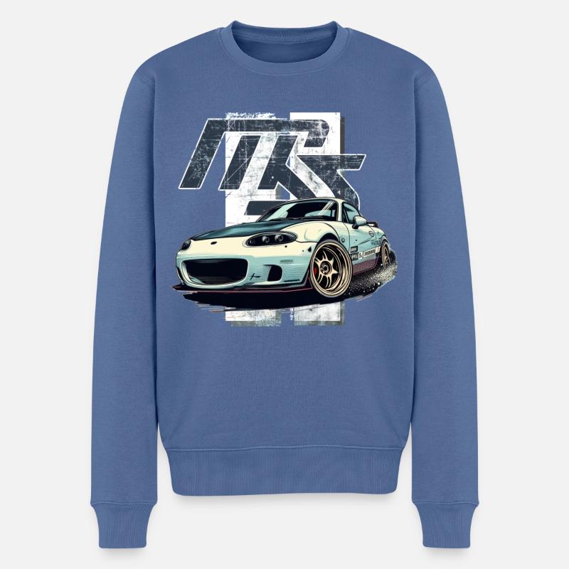 Miata MX 5 - JDM - Männer Premium Bio Pullover - Taubenblau