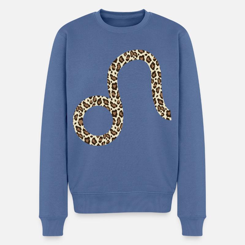 Signe du zodiaque Lion - Pull Premium bio Homme - bleu pigeon