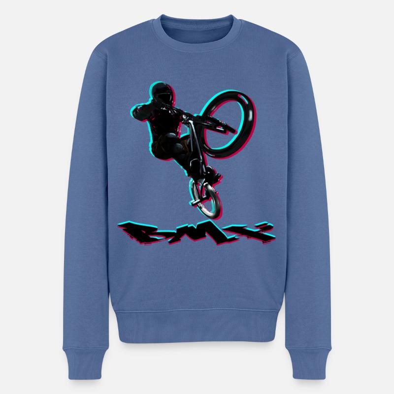 Vélo BMX - Pull Premium bio Homme - bleu pigeon