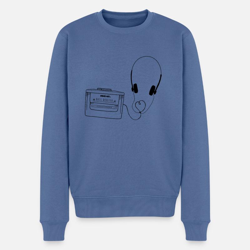 walkman - Männer Premium Bio Pullover - Taubenblau