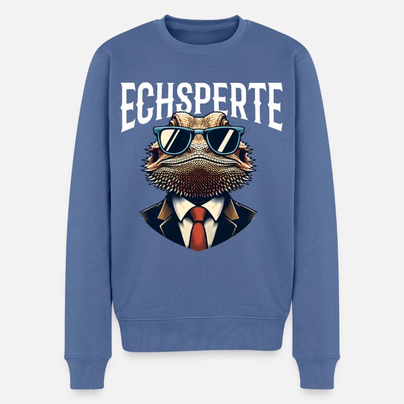 Dragons barbus Echsperte - Pull Premium bio Homme - bleu pigeon