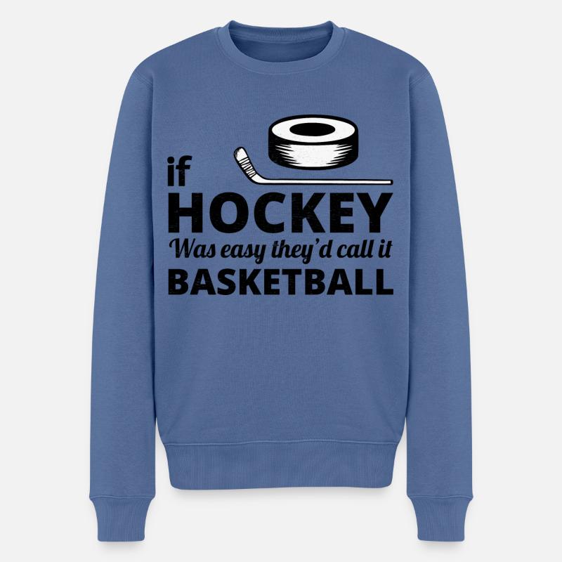 Eishockeyspieler Team Torwart Basketball Lustig - Männer Premium Bio Pullover - Taubenblau