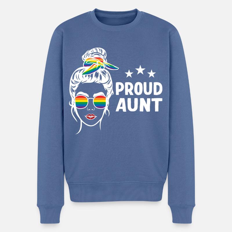 LGBT Stolze Tante - Männer Premium Bio Pullover - Taubenblau