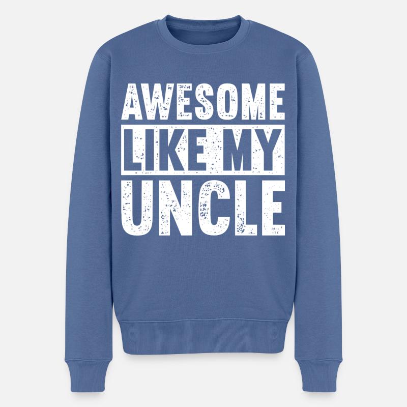 Brillant comme mon oncle - Pull Premium bio Homme - bleu pigeon