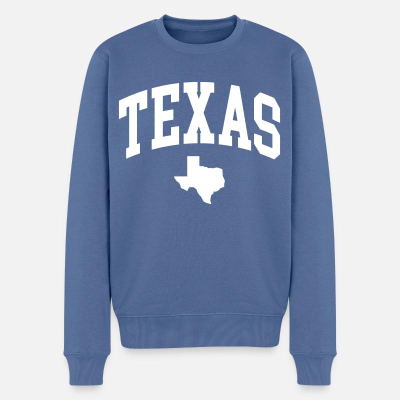 Texas - Pull Premium bio Homme - bleu pigeon