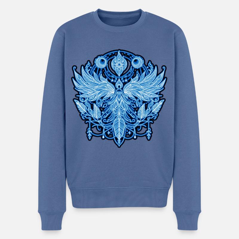 ANGEL 0001 - Männer Premium Bio Pullover - Taubenblau