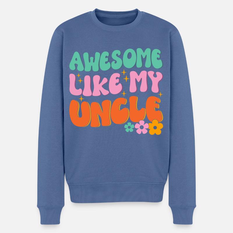 Brillant comme mon oncle - Pull Premium bio Homme - bleu pigeon