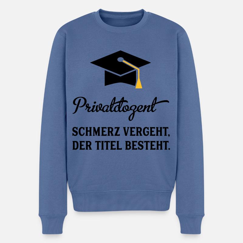 PD - Männer Premium Bio Pullover - Taubenblau
