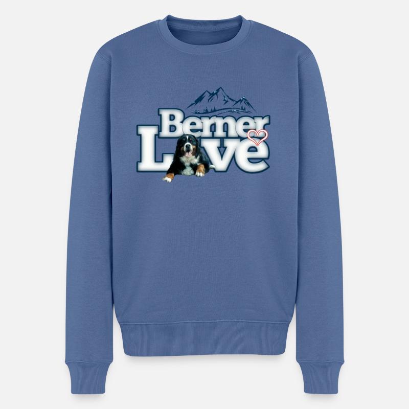 Bouvier bernois - Pull Premium bio Homme - bleu pigeon