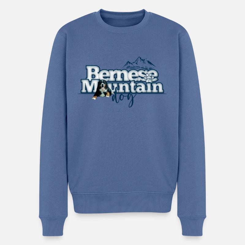 Berner Sennenhund - Männer Premium Bio Pullover - Taubenblau