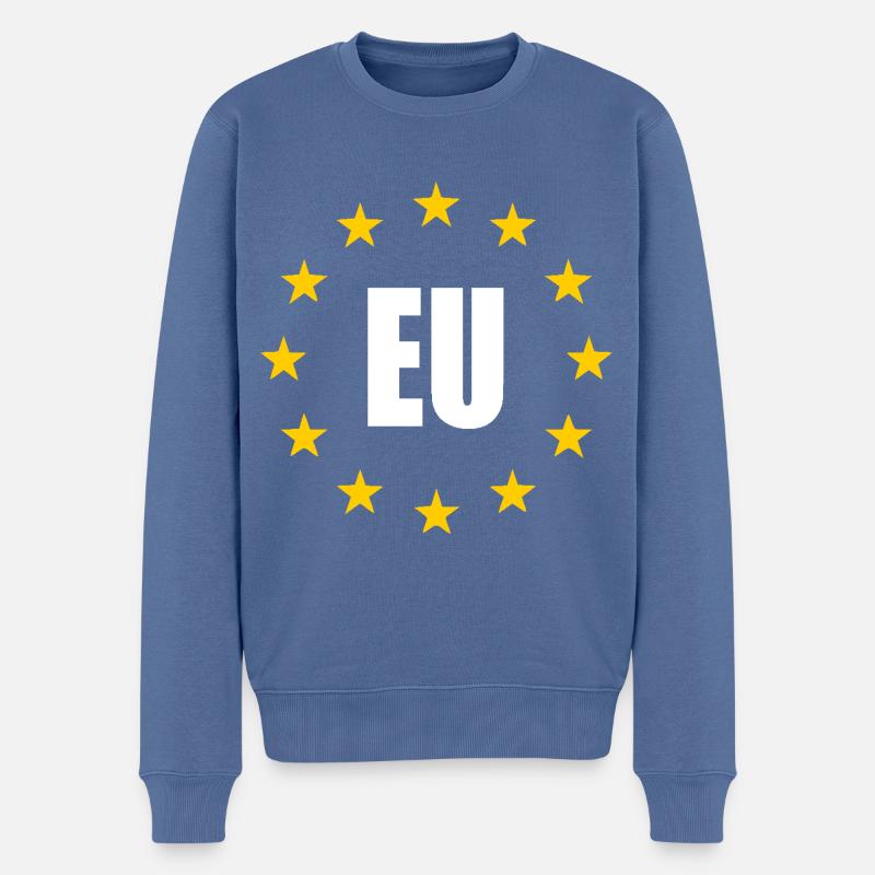 Drapeau de l’UE - Pull Premium bio Homme - bleu pigeon