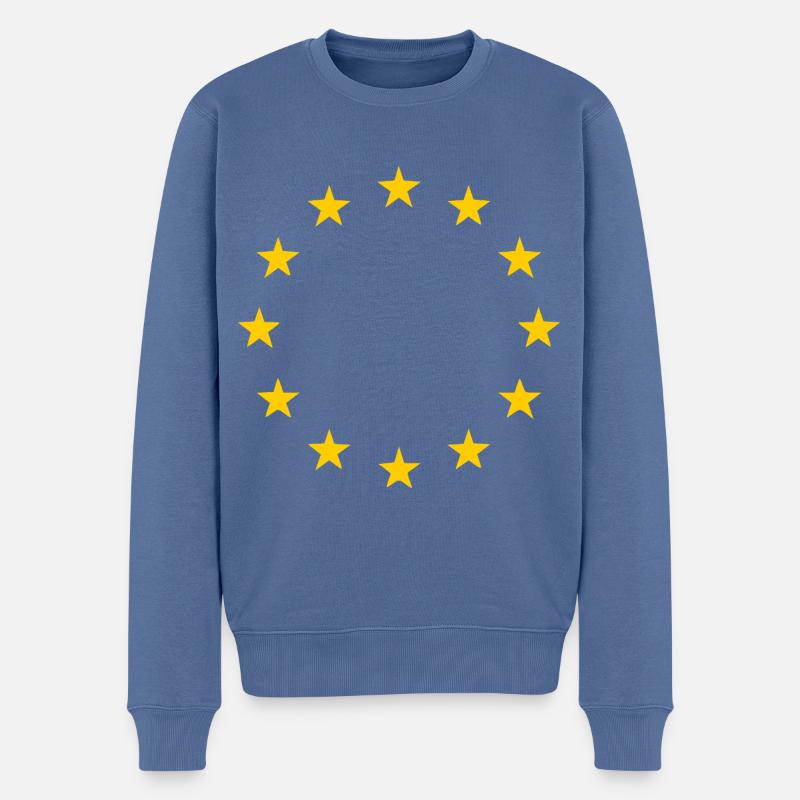 Drapeau de l’UE - Pull Premium bio Homme - bleu pigeon