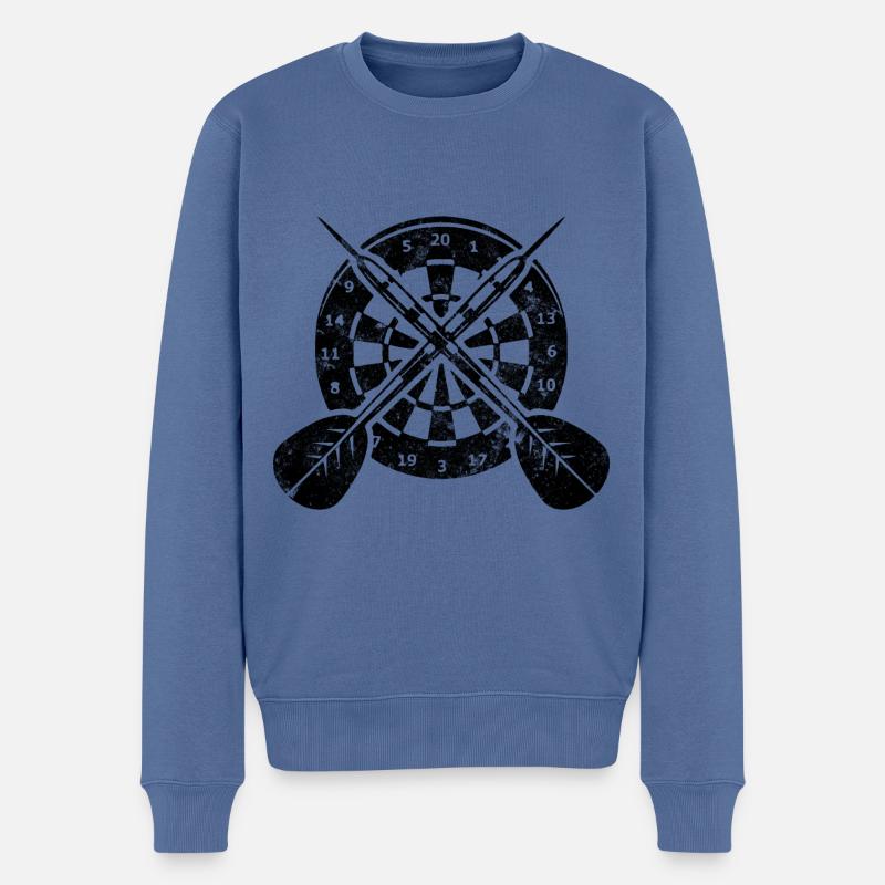 Icône de fléchettes fléchettes - Pull Premium bio Homme - bleu pigeon