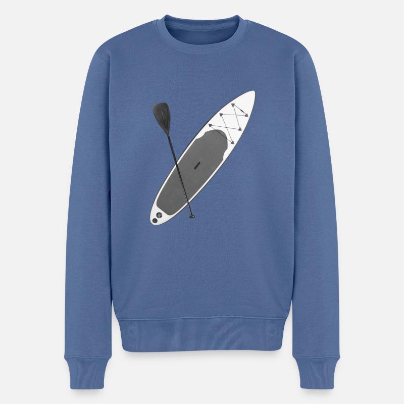 Stand up Paddling | SUP | Paddleboarding - Männer Premium Bio Pullover - Taubenblau