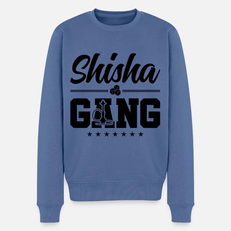 Shisha Gang Raucher - Männer Premium Bio Pullover - Taubenblau