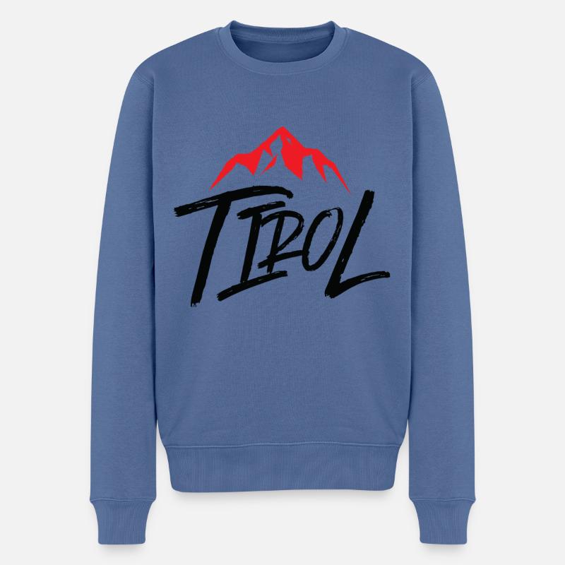 tirol berg - Männer Premium Bio Pullover - Taubenblau