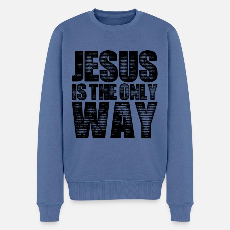 La foi de Jésus-Christ - Pull Premium bio Homme - bleu pigeon