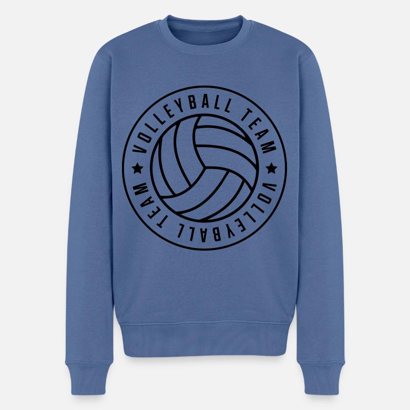 volleyball team - Männer Premium Bio Pullover - Taubenblau