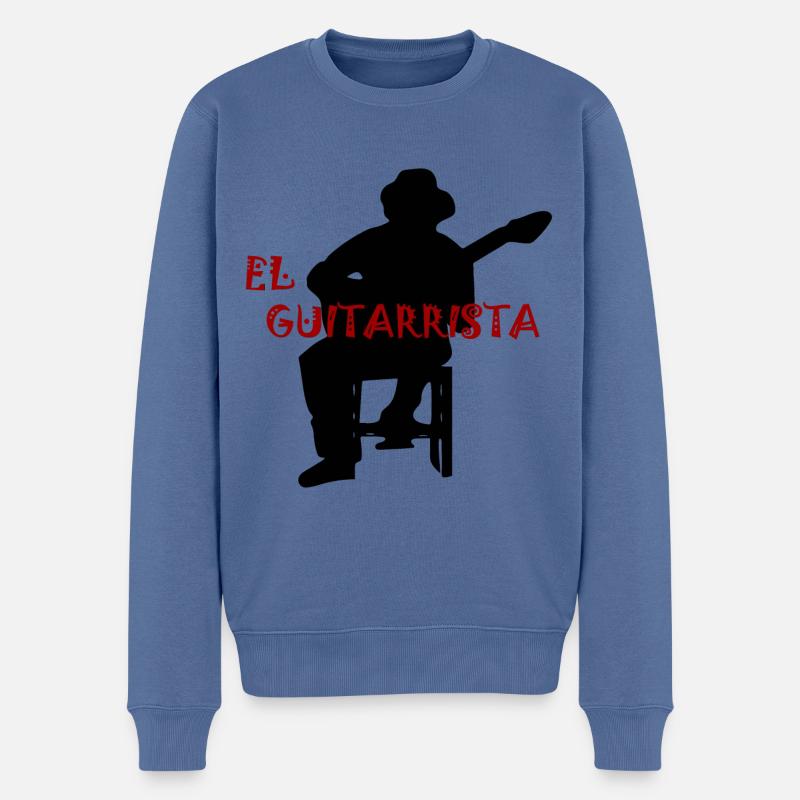 El Guitarrista - Männer Premium Bio Pullover - Taubenblau