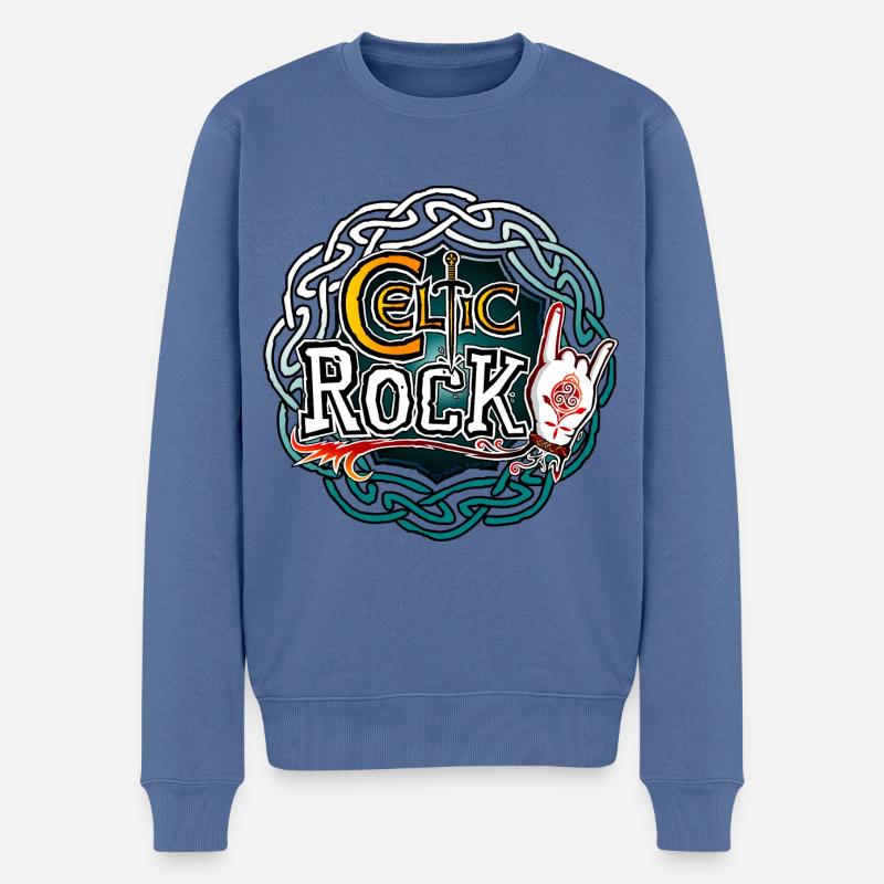 Keltischer Rock - Männer Premium Bio Pullover - Taubenblau