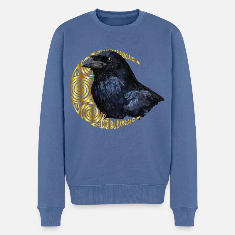 Rabe - Männer Premium Bio Pullover - Taubenblau