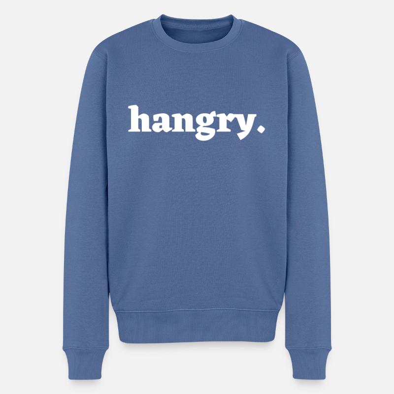 Hangry - Pull Premium bio Homme - bleu pigeon
