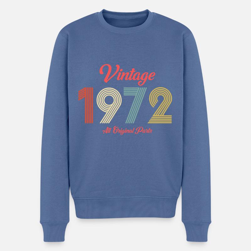 1972 - Pull Premium bio Homme - bleu pigeon