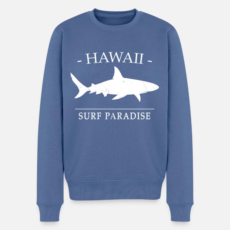 Hawaii Surf Paradise - Pull Premium bio Homme - bleu pigeon