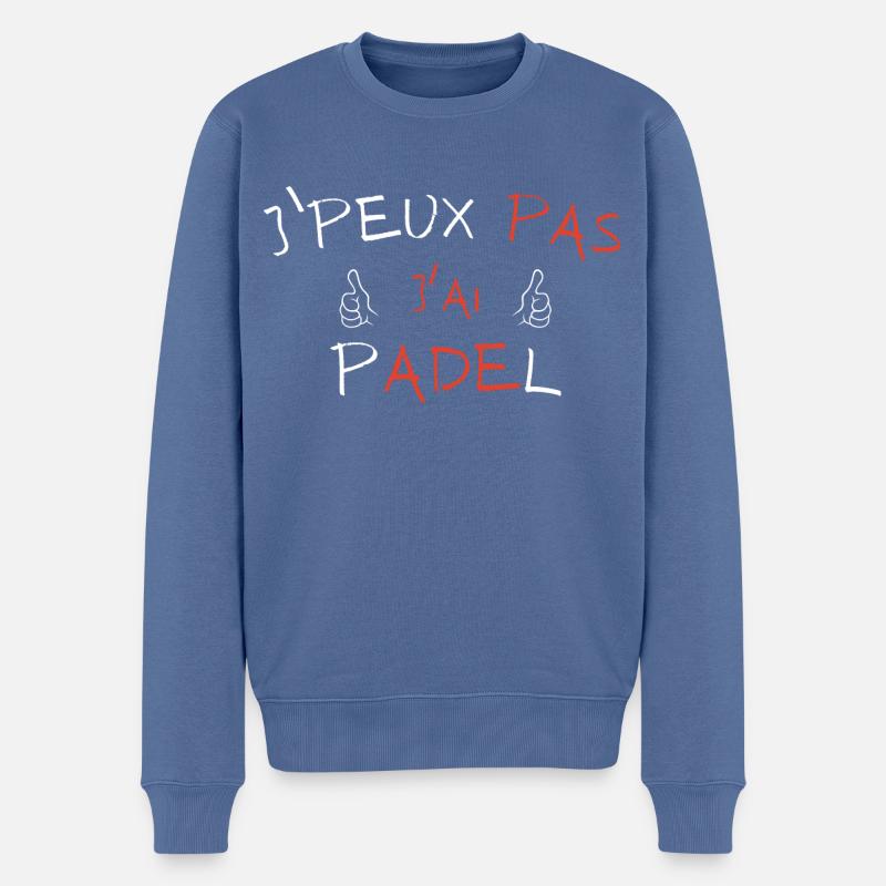 j'peux pas j'ai Padel - Pull Premium bio Homme - bleu pigeon
