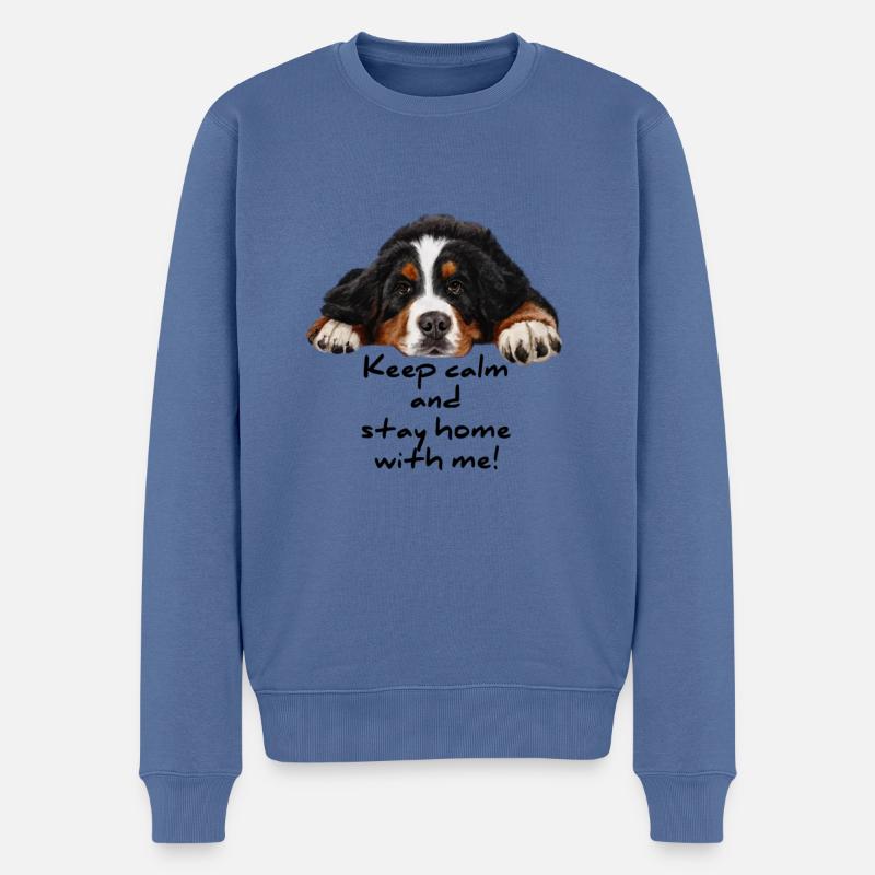Bouvier bernois - Pull Premium bio Homme - bleu pigeon
