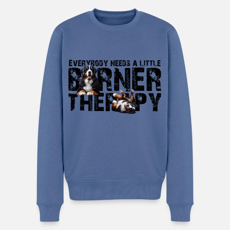 Berner Sennenhund - Männer Premium Bio Pullover - Taubenblau