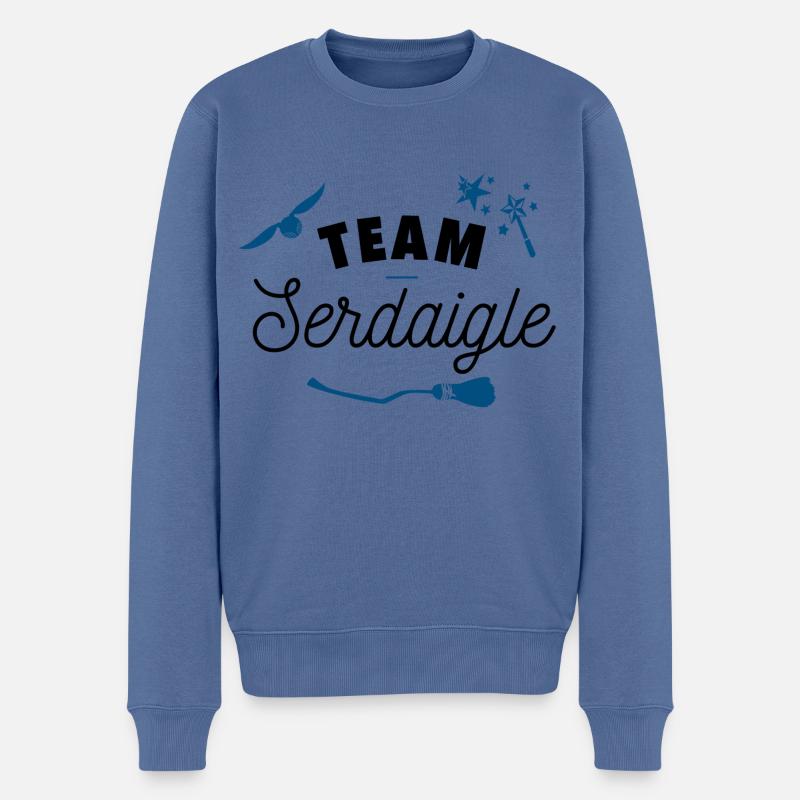 Team Serdaigle - Pull Premium bio Homme - bleu pigeon