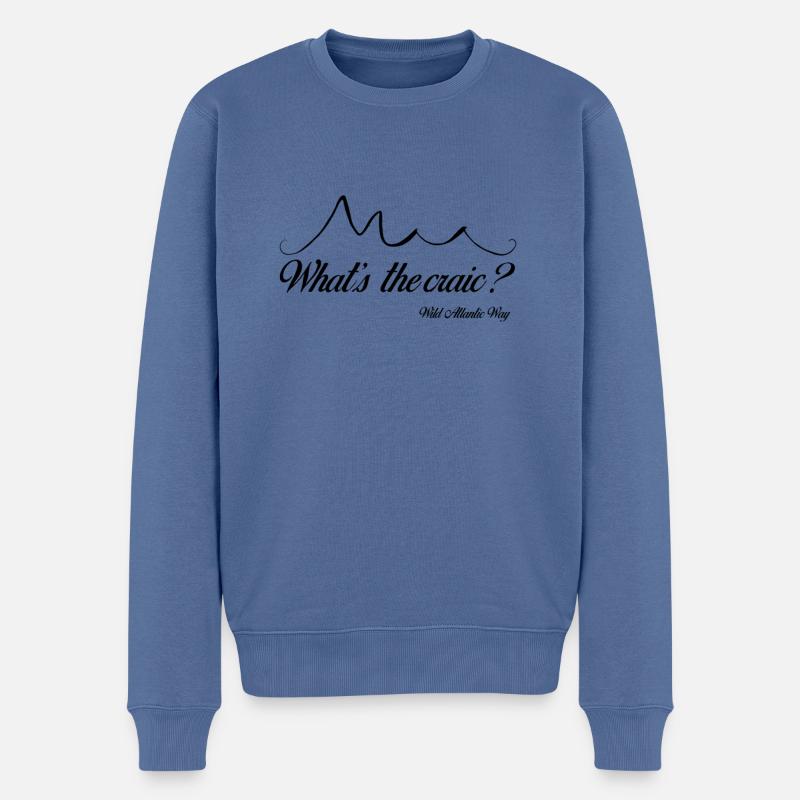 Wild Atlantic Way Ireland - Was ist der Wahnsinn? - Männer Premium Bio Pullover - Taubenblau