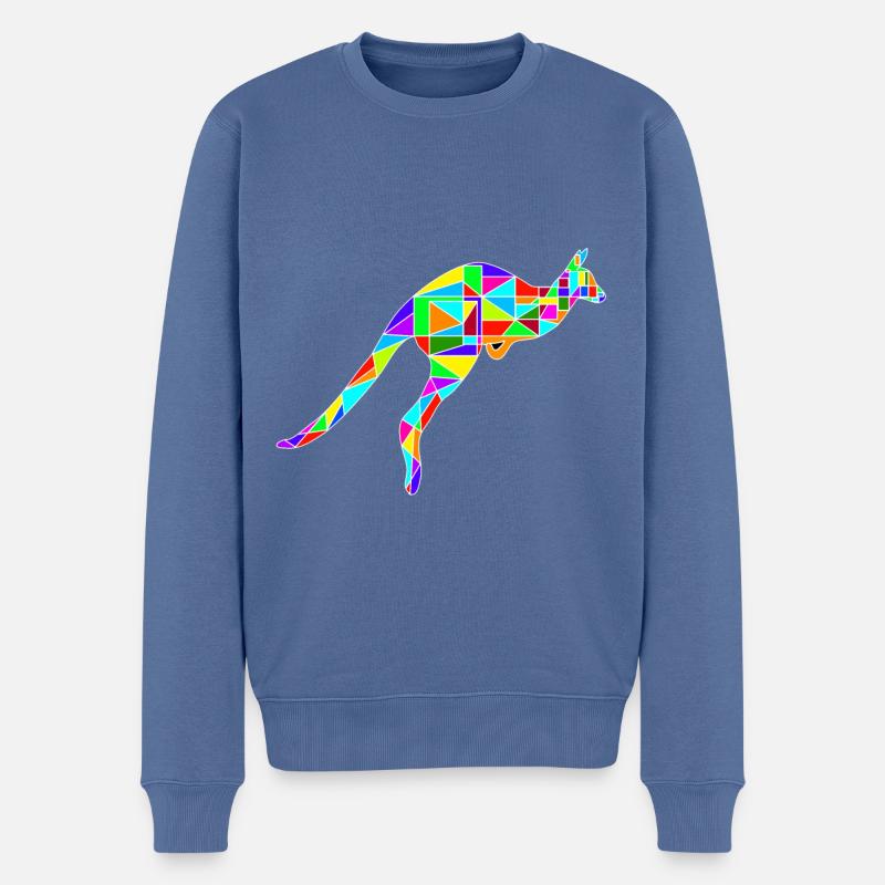 Polygone bébé kangourou - Pull Premium bio Homme - bleu pigeon