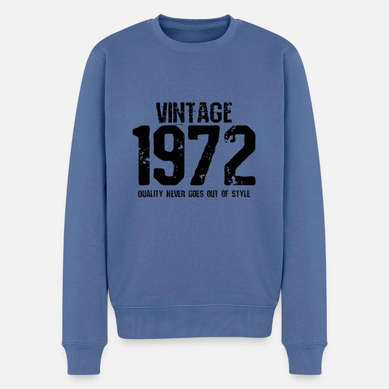 1972 - Männer Premium Bio Pullover - Taubenblau